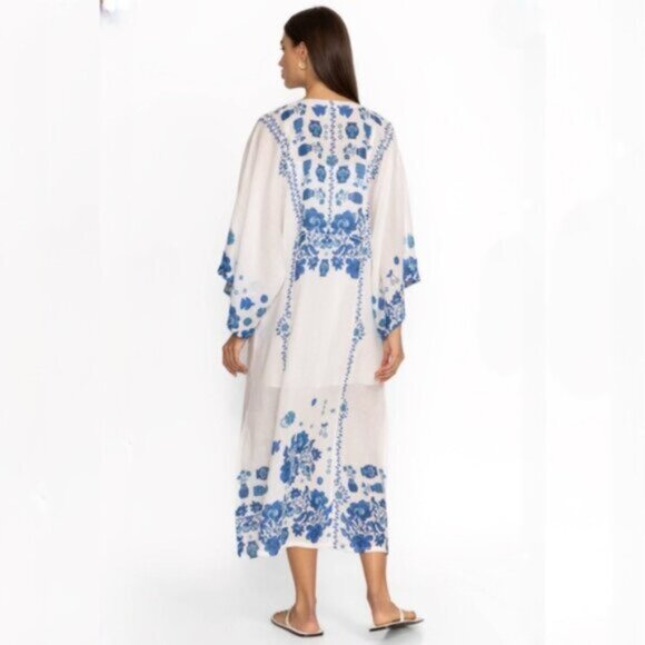 NWT Johnny Was Jade Collection Biannca Linen Kaftan Dress - Picture 5 of 15